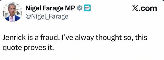 Featured image for From Fraud to Friend: Farage’s Great Jenrick U-Turn
